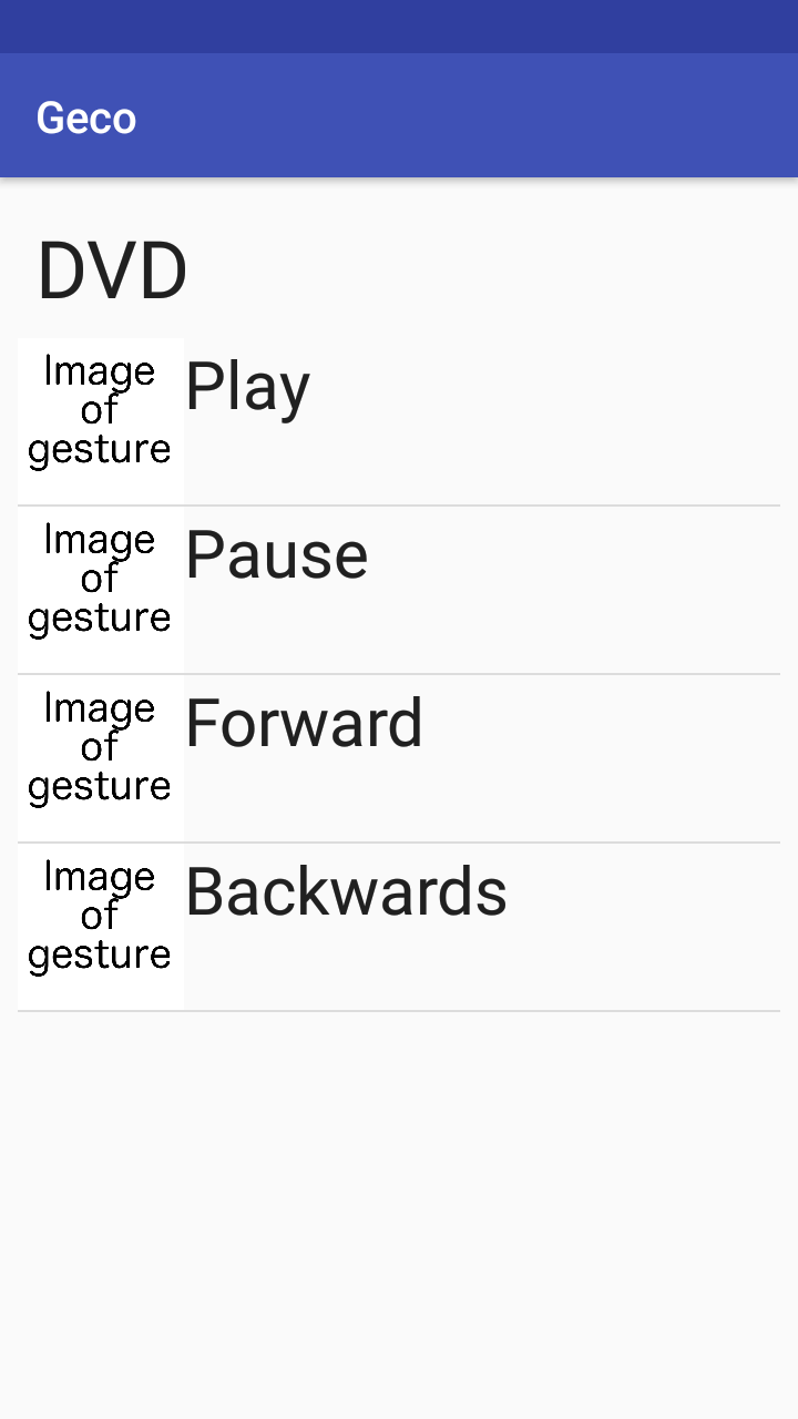 Device gestures